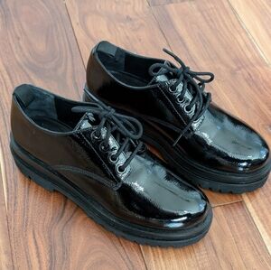 Saint G Erica Derby Patent Leather Lace up Shoes Size 10 Nwt ❤️